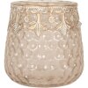 Portacandele in vetro Clayre & Eef 6GL5225 Ø 10x10 cm Rosa