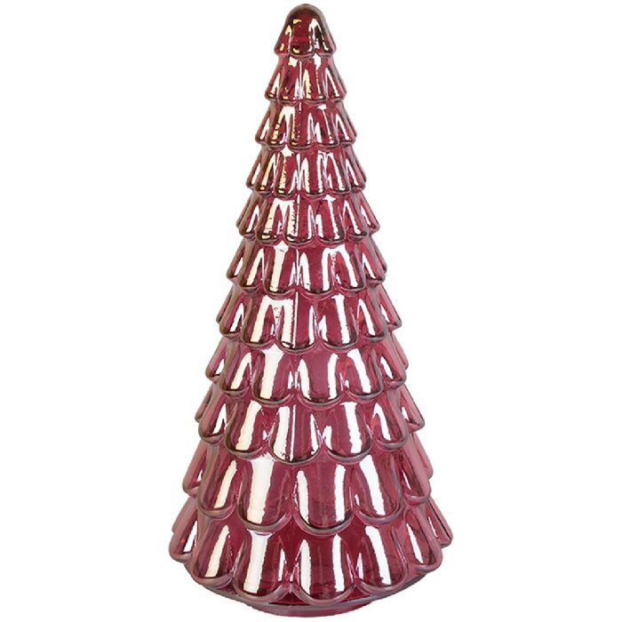 Clayre & Eef 6GL5327 Albero di Natale Decorativo Rosa Ø 16x33 cm