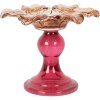 Portacandele Clayre & Eef 6GL5338O Ø 14x11 cm Arancione Rosa Vetro