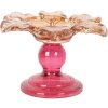 Portacandele Clayre & Eef 6GL5339 Ø 14x9 cm Arancione Rosa