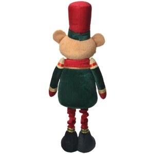 Decorazione Orso Clayre & Eef 50825 25x15x58 cm Marrone e Rosso