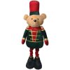 Decorazione Orso Clayre & Eef 50825 25x15x58 cm Marrone e Rosso