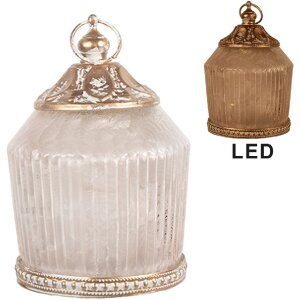 Clayre & Eef 6GL5216 Decorazione con LED Ø 8x12 cm Rosa