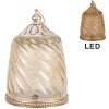 Clayre & Eef 6GL5217 Decorazione con LED Ø 9x14 cm / 2xAAA Beige