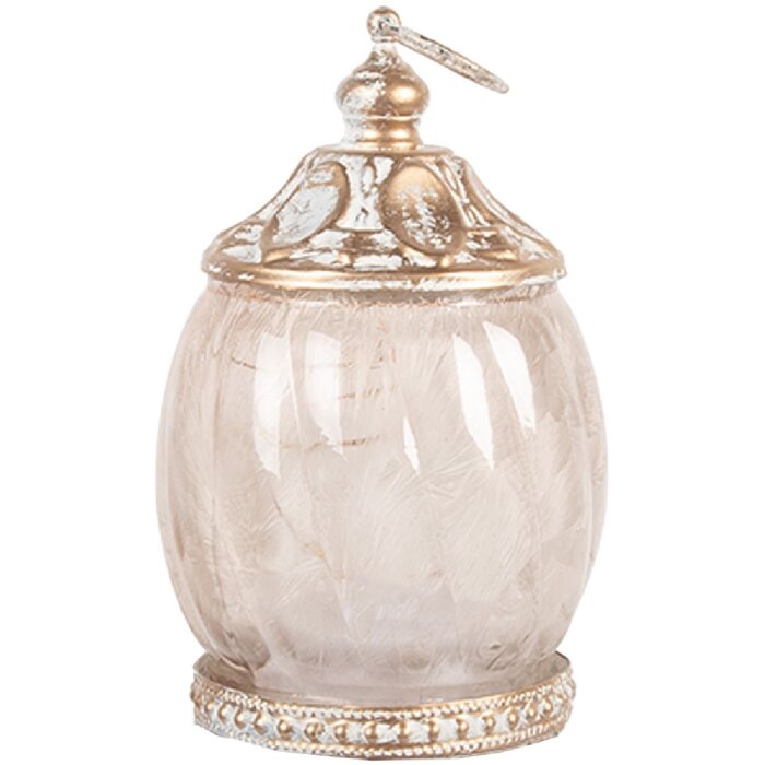 Decorazione con LED Clayre & Eef 6GL5219 Ø 7x11 cm Beige