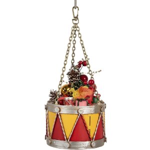 Decorazione Tamburo Ø 12x16/27 cm Giallo-Rosso Clayre & Eef 6Y5865Y