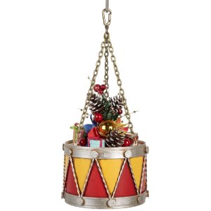 Decorazione Tamburo Ø 12x16/27 cm Giallo-Rosso Clayre & Eef 6Y5865Y