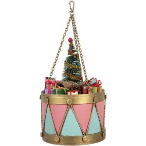 Clayre & Eef 6Y5866 Decorazione Tamburo Rosa Blu Ø 17x25/37 cm