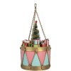 Clayre & Eef 6Y5866 Decorazione Tamburo Rosa Blu Ø 17x25/37 cm