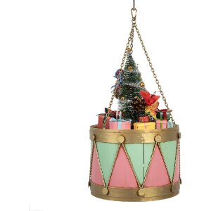 Clayre & Eef 6Y5867P Decorazione Tamburo Ø 21x34/43 cm Rosa Verde