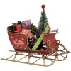 Clayre & Eef 6Y5869 Decorazione Slitta 21x9x18 cm Rosso Dorato