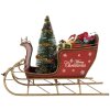 Clayre & Eef 6Y5870 Decorazione Slitta 30x15x22 cm Rosso Dorato