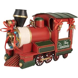 Decorazione Locomotiva Clayre & Eef 6Y5871 35x16x22 cm Rossa