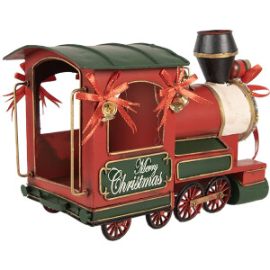 Decorazione Locomotiva Clayre & Eef 6Y5871 35x16x22 cm Rossa