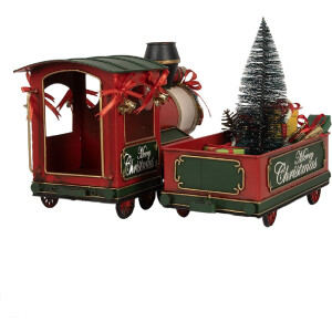 Decorazione Locomotiva Clayre & Eef 6Y5871 35x16x22 cm Rossa