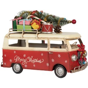 Clayre & Eef 6Y5873 Modell Bus 38x16x28 cm Rosso Beige