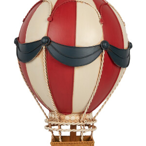 Clayre & Eef 6Y5874 Decorazione Mongolfiera Ø 26x42 cm Rosso & Beige
