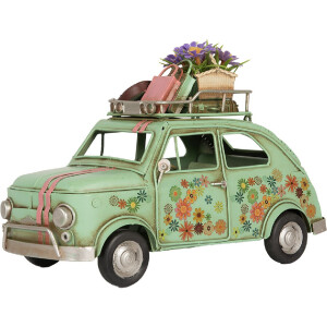 Clayre & Eef 6Y5876 Macchina Decorativa Verde 26x12x18 cm