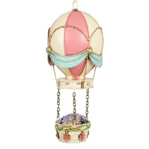 Decorazione pallone aerostatico Clayre & Eef 6Y5878 Ø 14x29 cm Rosa Beige