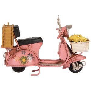 Clayre & Eef 6Y5879 Modell Motoroller 12x6x8 cm Rosa Beige