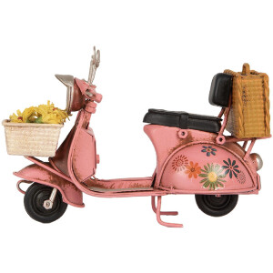 Clayre & Eef 6Y5879 Modell Motoroller 12x6x8 cm Rosa Beige