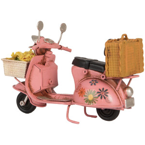 Clayre & Eef 6Y5879 Modell Motoroller 12x6x8 cm Rosa Beige
