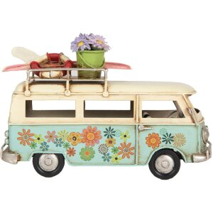 Clayre & Eef 6Y5880 Modello Bus 17x7x11 cm Blu Beige