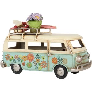 Clayre & Eef 6Y5880 Modello Bus 17x7x11 cm Blu Beige