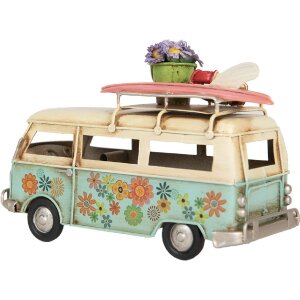 Clayre & Eef 6Y5880 Modello Bus 17x7x11 cm Blu Beige