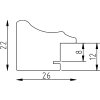 Effect Cornice in legno Profilo 41 argento antico varie misure da parete