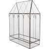 Clayre & Eef 5GL0022 Decorazione Mini Serra 35x15x46 cm Nera Trasparente