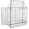 Clayre & Eef 5GL0022 Decorazione Mini Serra 35x15x46 cm Nera Trasparente