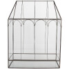 Clayre & Eef 5GL0022 Decorazione Mini Serra 35x15x46 cm Nera Trasparente