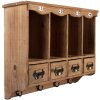 Credenza da parete Clayre & Eef 5H0745 53x16x42 cm marrone