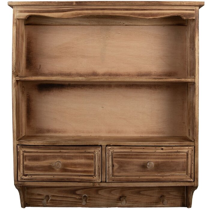 Mobile a parete 5H0746 Clayre & Eef 56x13x60 cm Marrone Legno Stile rustico