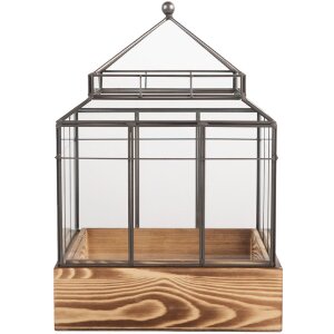 Clayre & Eef 6GL5362 Decorazione mini serra 21x21x32 cm