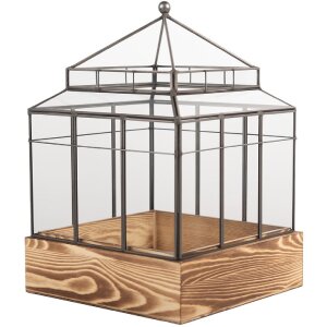 Clayre & Eef 6GL5362 Decorazione mini serra 21x21x32 cm