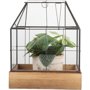 Clayre & Eef 6GL5363 Decorazione Mini Serra 26x17x32 cm