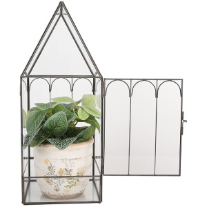 Clayre & Eef 6GL5367 Decorazione Mini Serra 15x15x38 cm