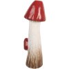 Decorazione Fungo Clayre & Eef 6TE0578 16x14x41 cm Bianco e Rosso