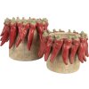Vaso per fiori Clayre & Eef 6TE0579L Ø 21x17 cm in terracotta Stile rustico