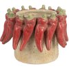 Vaso per fiori Clayre & Eef 6TE0579M Ø 17x13 cm Beige Rosso Terracotta