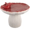 Decorazione Fungo Clayre & Eef 6TE0581 Ø 25x21 cm Bianco e Rosso