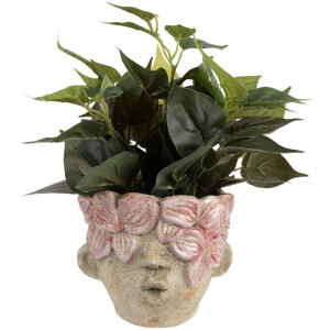 Vaso per fiori Clayre & Eef 6TE0583 Ø 18x15 cm Beige-Rosa