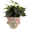Vaso per fiori Clayre & Eef 6TE0583 Ø 18x15 cm Beige-Rosa