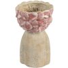 Vaso per fiori Clayre & Eef 6TE0584M 16x15x25 cm Beige Rot