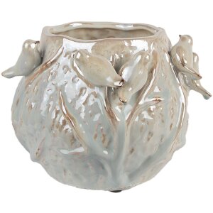 Vaso per fiori Clayre & Eef 6TE0587 22x21x17 cm Verde Grigio
