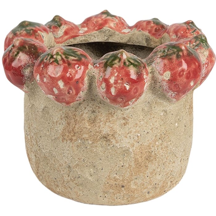Vaso per fiori in terracotta Clayre & Eef 6TE0588M Ø 15x11 cm