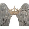 Clayre & Eef 5Y1367 Decorazione da parete Ali 46x4x65 cm Grigio e color oro