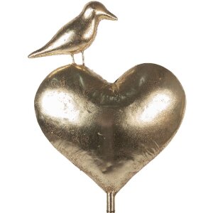 Decorazione Cuore Clayre & Eef 5Y1373 24x11x68 cm Color Oro